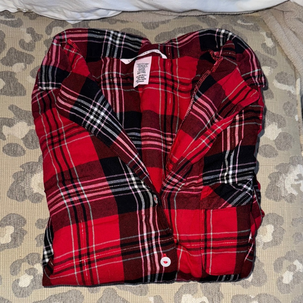 Victoria's Secret Red Plaid Pajama Set
